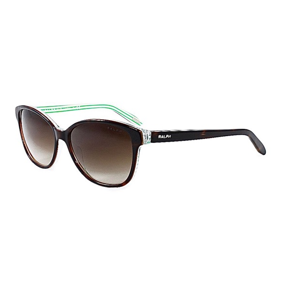 RALPH LAUREN || Cat-Eye Prescription Sunglasses in Tortoise + Green Stripe - Picture 7 of 8